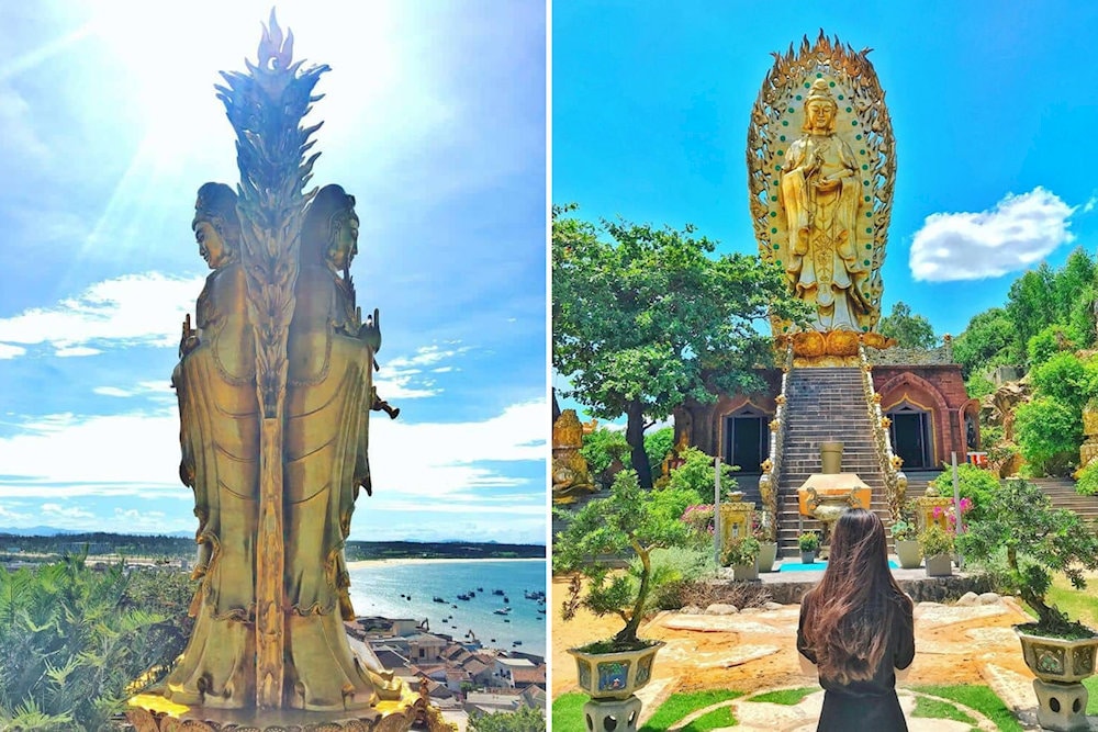 Visitors have the chance to admire Vietnam’s largest twin Buddha statues at Ngoc Hoa Monastic